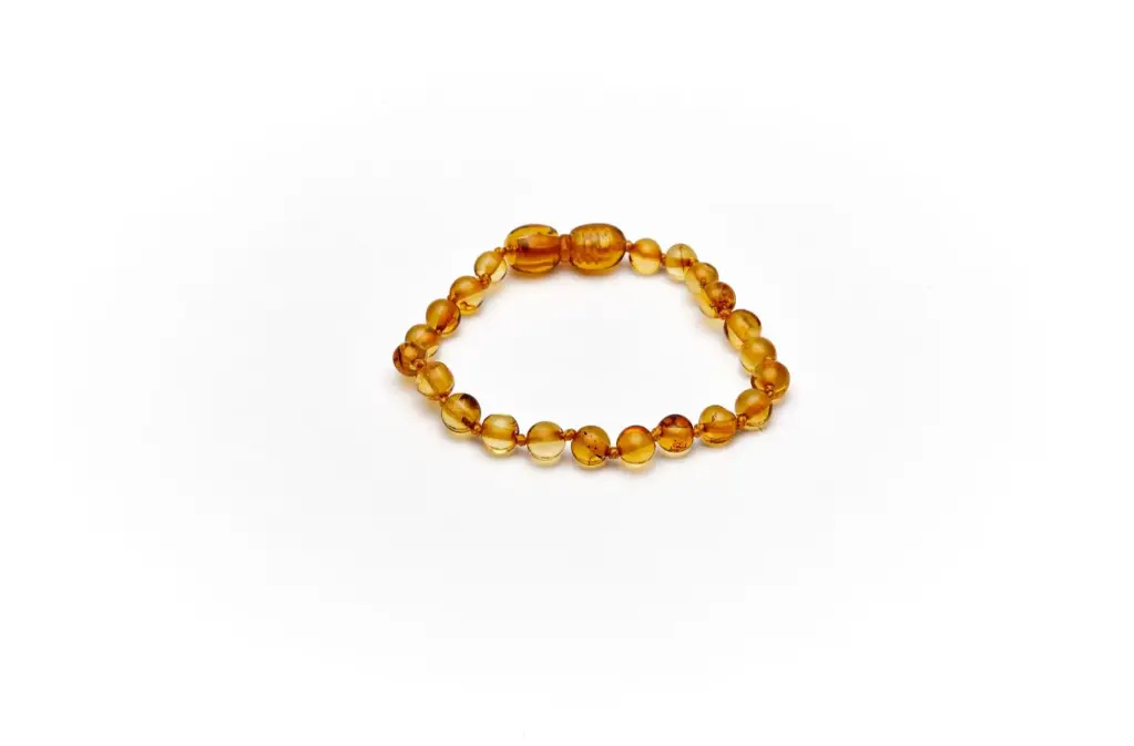 Bracelet d'ambre "miel clair"