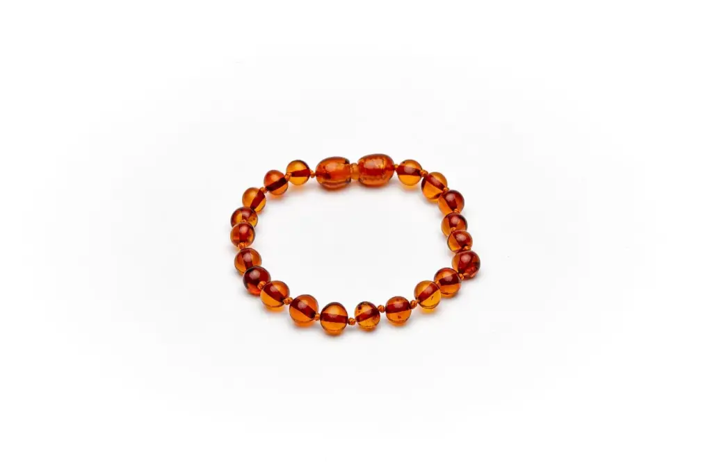 Bracelet d'ambre "cognac"