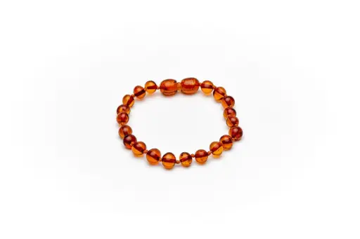 Bracelet d'ambre "cognac"
